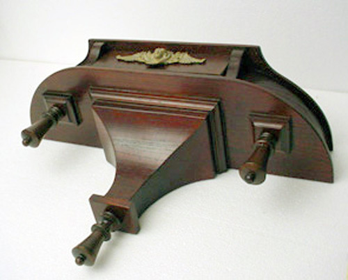 Solid Oak Wall Display Bracket Shelf for Ansonia Mirror Side Mantle Clock