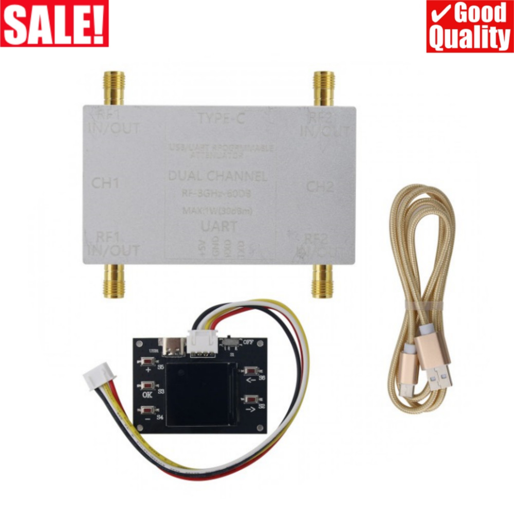 RF-8GHz-60DB Programmable Attenuator + Type-C Cable + Offline Main Control Board