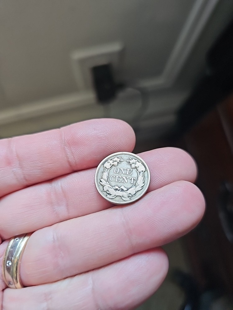 1857 Flying Eagle Cent - Rich Front & Back, Vf Details