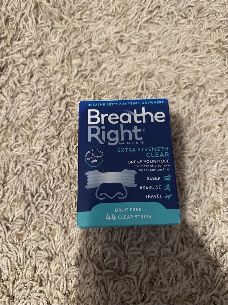 BREATHE RIGHT- EXTRA STRENGTH CLEAR- NEW UNOPENED BOX
