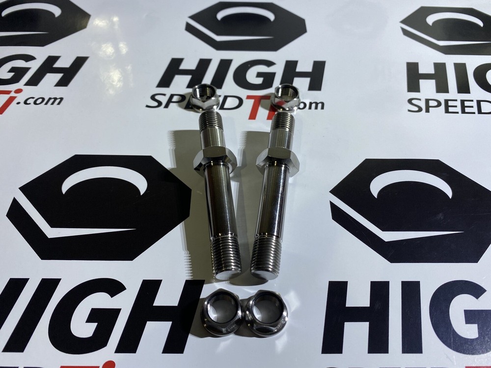 Titanium Sprint Car Radius Rod Upper Shock Stud 6pc Kit 3.375 in. Jet Nut