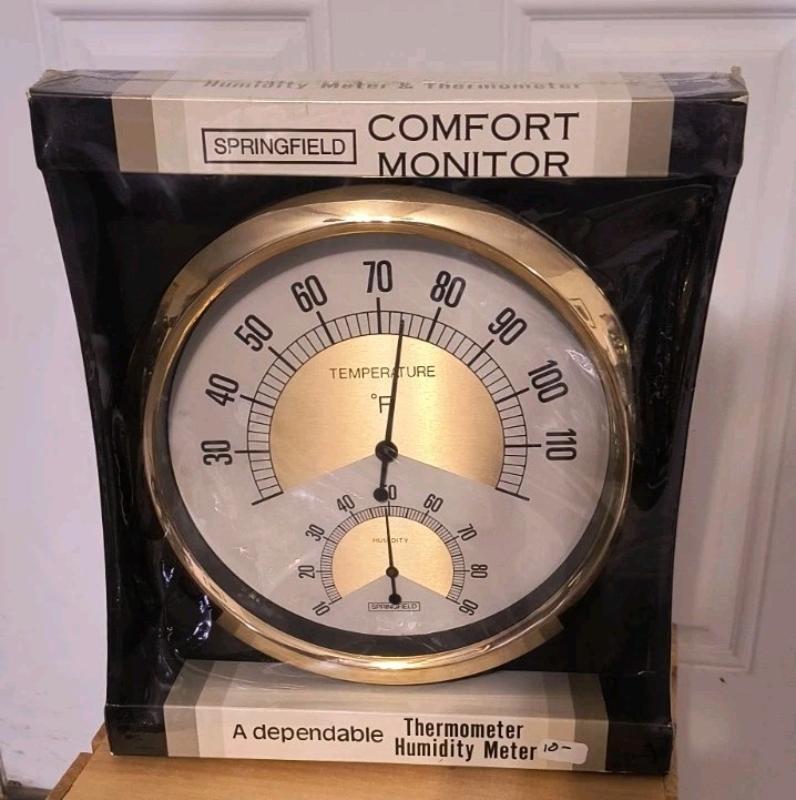 Springfield Gaffney Interior Wall Thermometer &  Humidity Meter