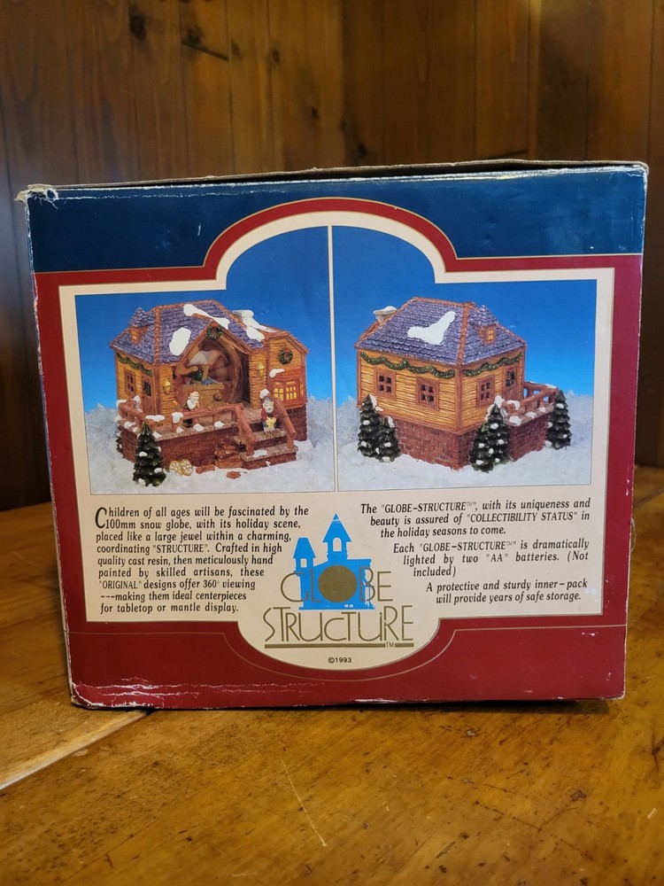 Globe Structure Christmas Snow Globe Santa’s Workshop - Working Light