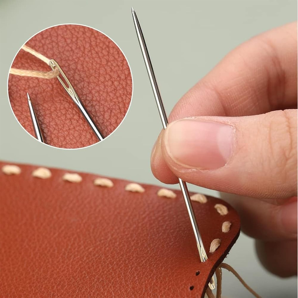 30-Pack Premium Hand Sewing Needles, 6 Sizes Assorted Needles with 2 Threaders,