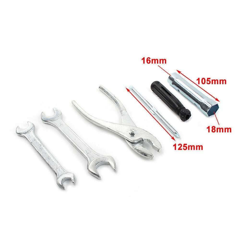 5Pcs/Set Motorcycle Universal Spark Plug Spanner Wrench Plier Socket Tool Kit
