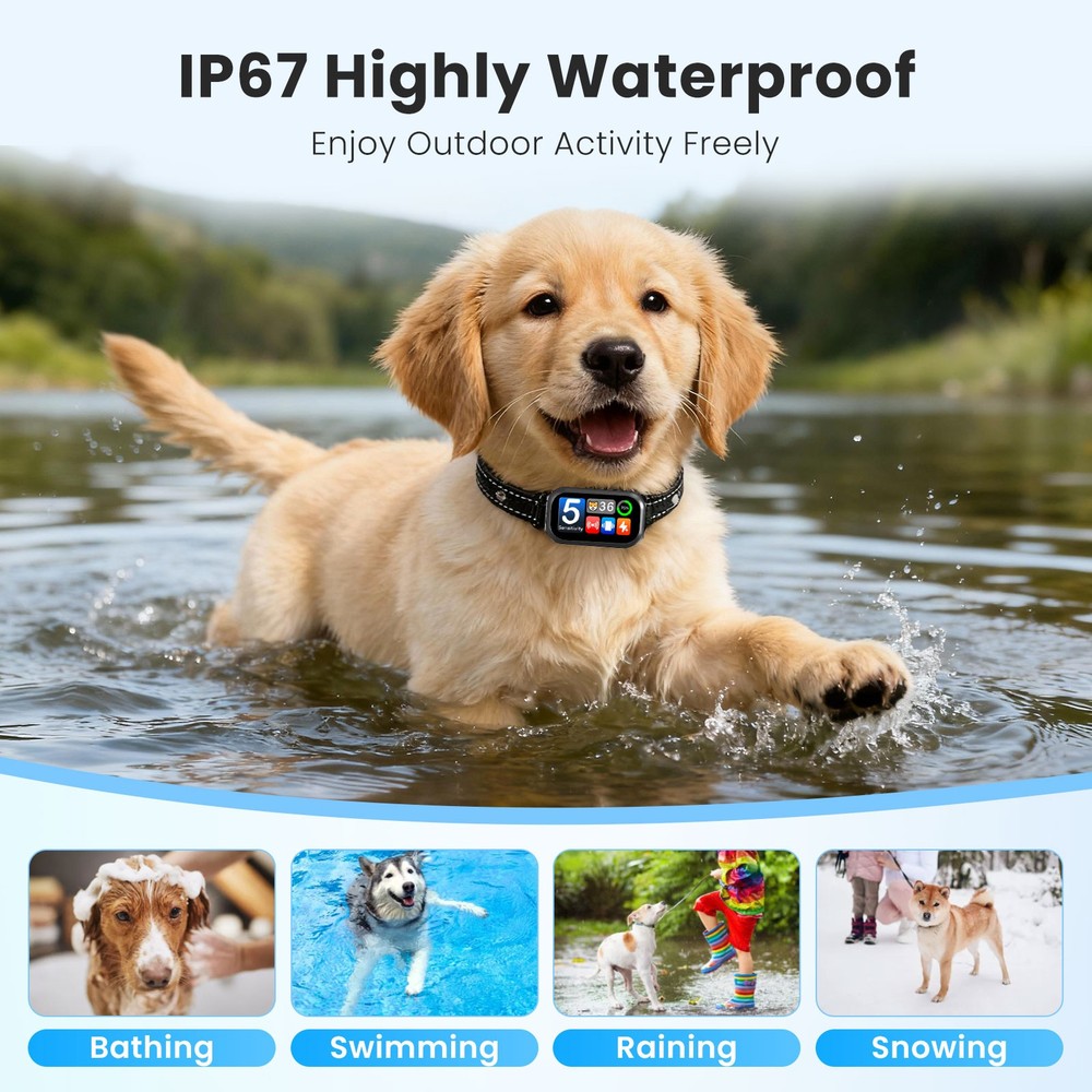 Automatic No Bark Dog Training Collar Waterproof Barking Terminator - BR01