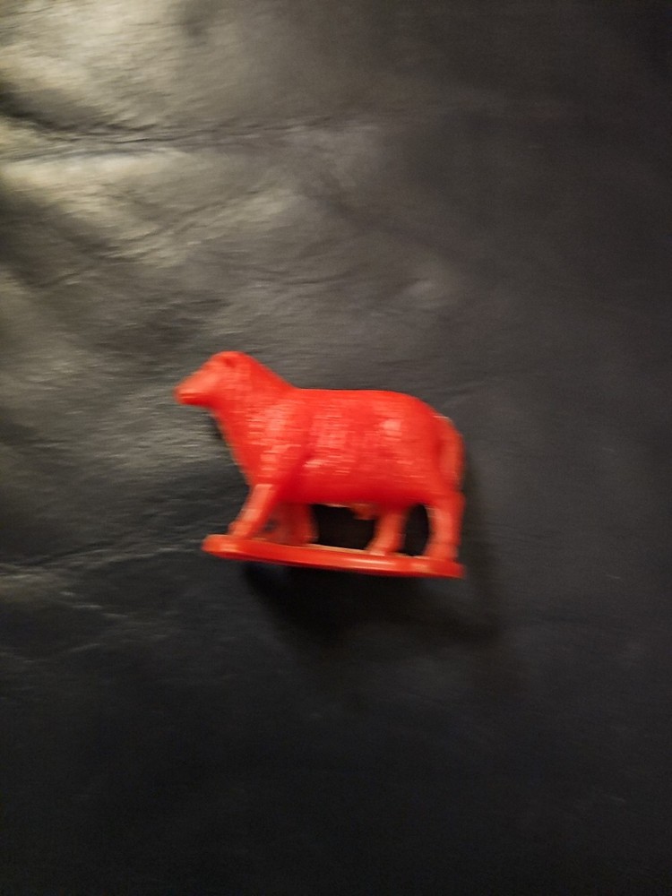 Processed Plastic Sheep Red  Unbranded- 2 Inx 1 Ib