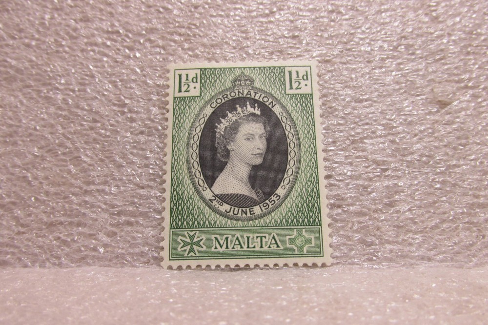 1953 CORONATION ISSUE MH MALTA SCOTT #241