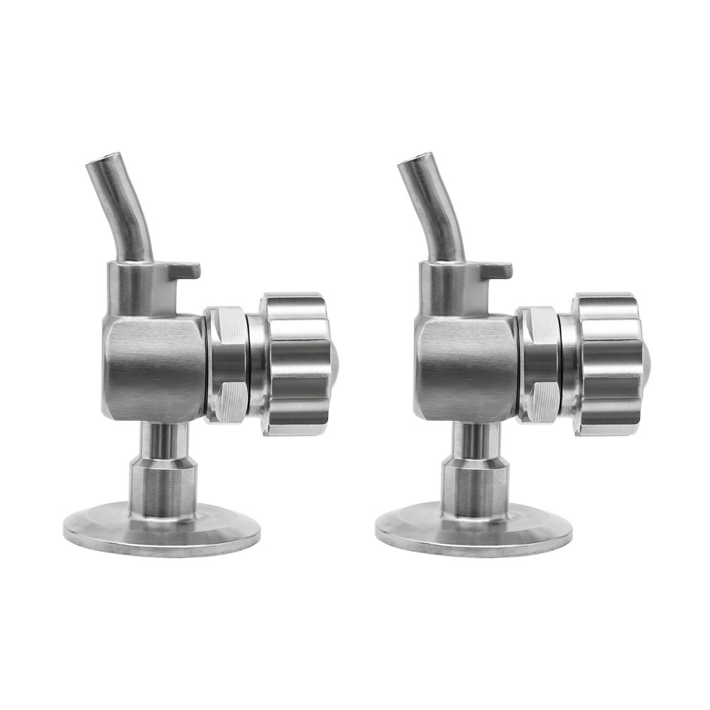 2 PCS 1.5'' SS304 Stainless Sampling Valve Beer Sampling Valve Clamp End