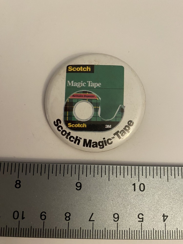Scotch Magic Tape Advertising Pin Back Button P105