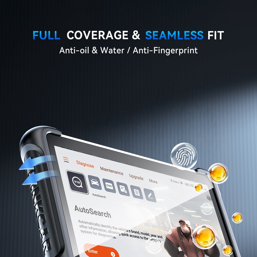 ThinkScan 689BT Car System Diagnostic Scanner ECU Coding 34+Resets W/ Protector