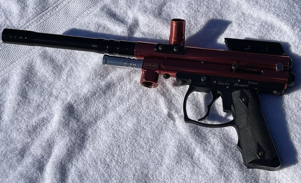 Spyder Compact Deluxe Paintball Gun, Semi-Automatic, Cal. 68, Red Java Edition
