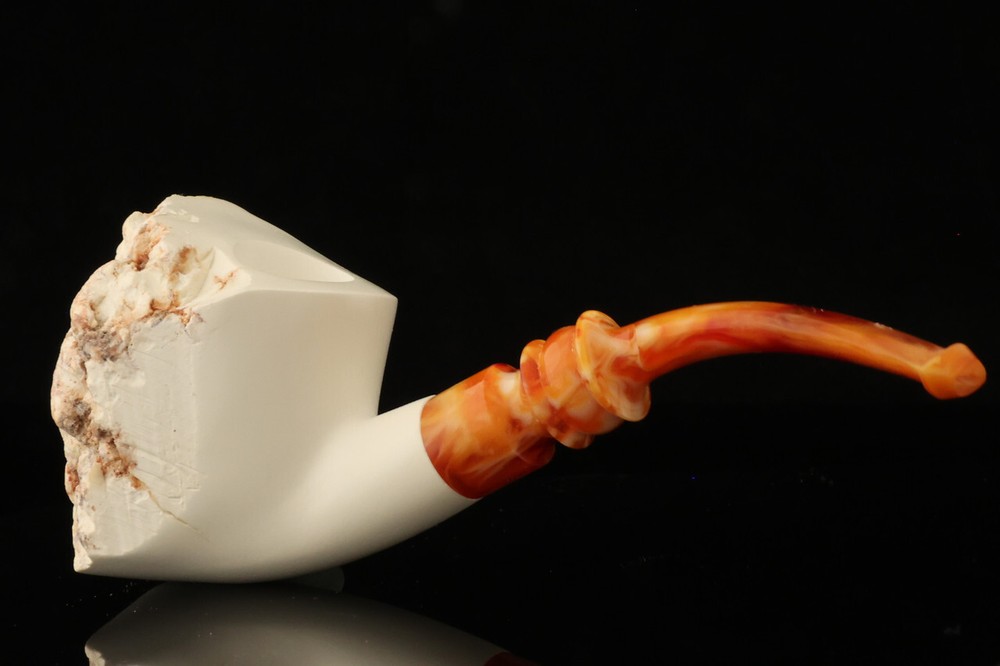 Natural Raw Block Meerschaum Pipe with fitted case 14914