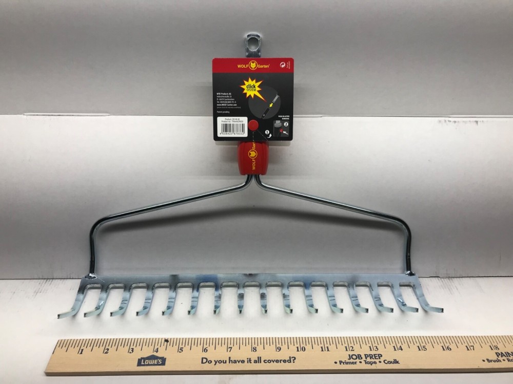 Wolf Garten Click System Rake Attachment for Long Handle DO-M-40