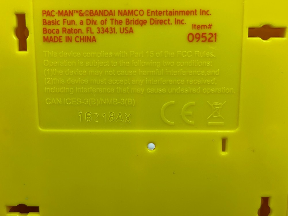 Pac-Man Mini Arcade Game Handheld Machine Basic Fun Portable Battery Operated