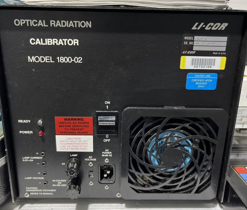 LI-COR LI 1800 OPTICAL RADIATION CALIBRATOR