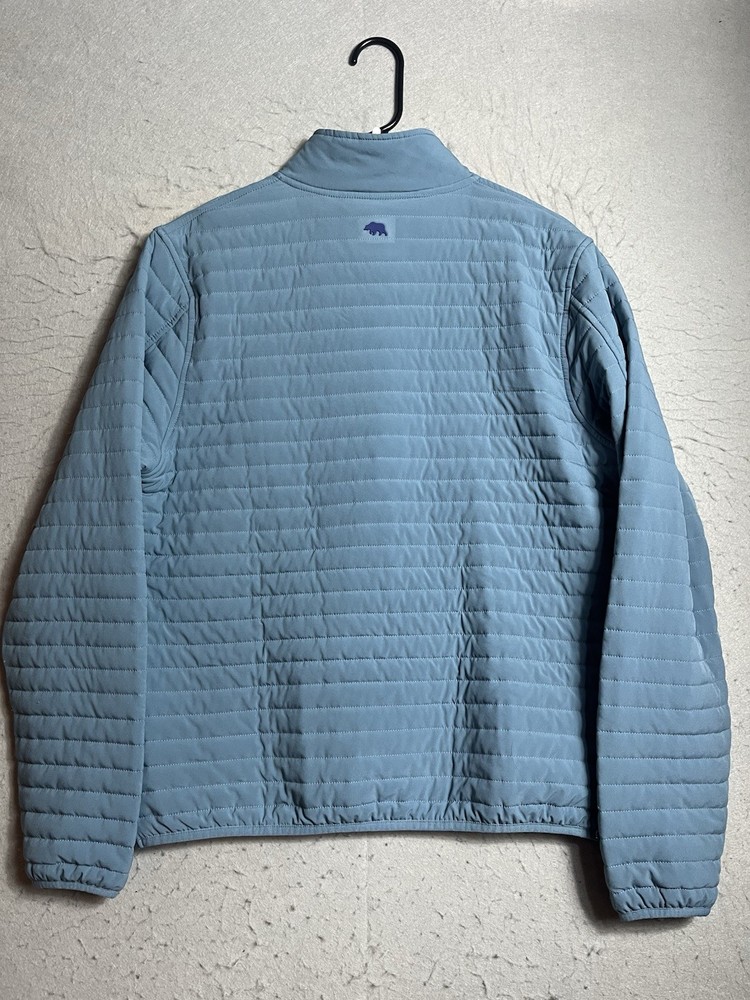Onward Reserve Jacket Mens Medium Blue Snap Crosby Quilted Pullover Performance