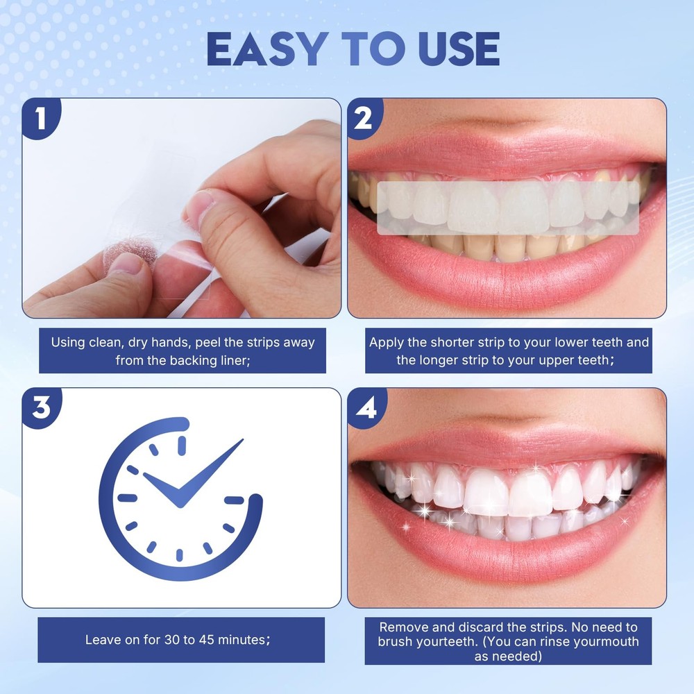 Teeth Whitening Strips for Sensitive Teeth, Enamel Safe White Strips for Teet...