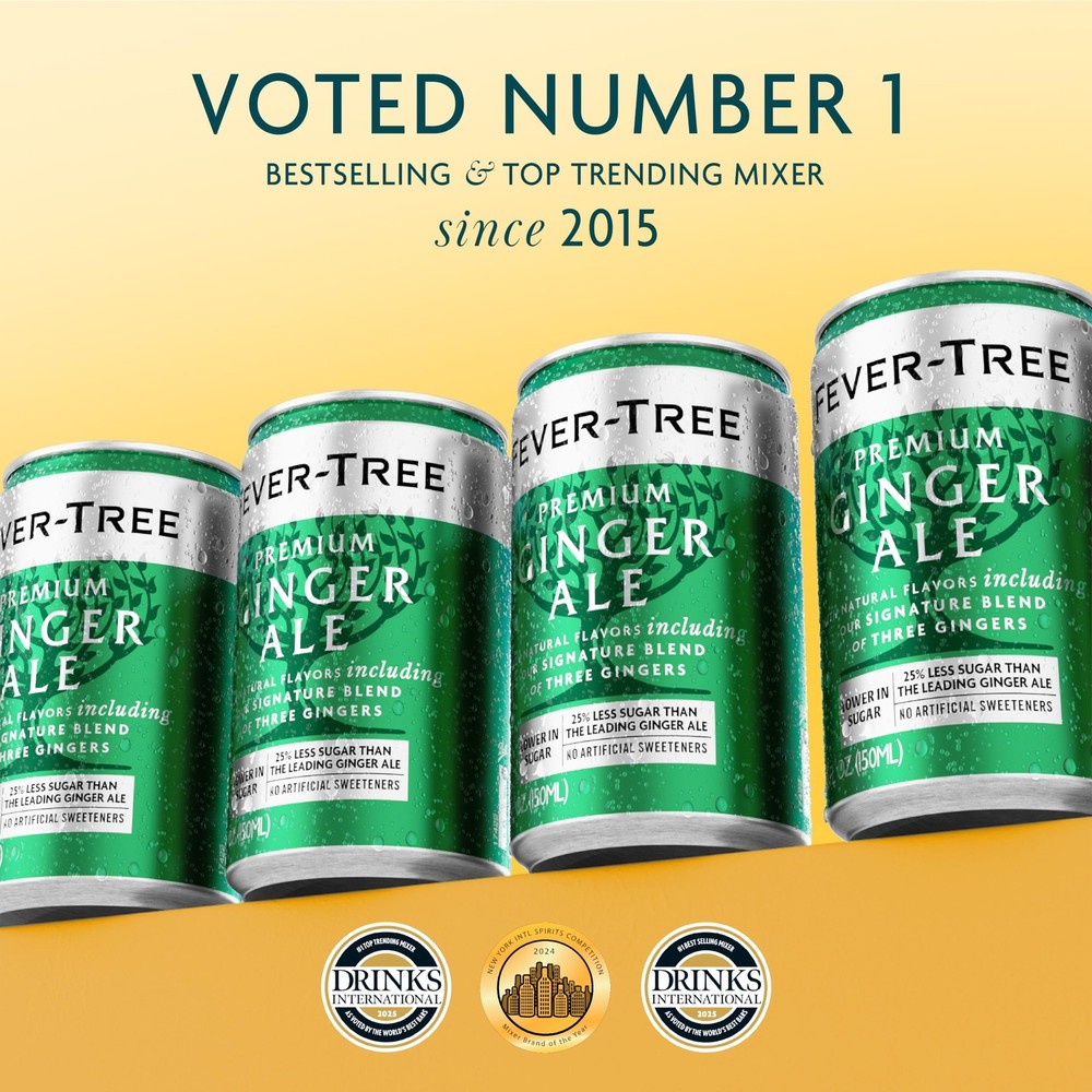 Fever Tree Ginger Ale - Premium Quality Mixer - Refreshing Beverage for Cockt...