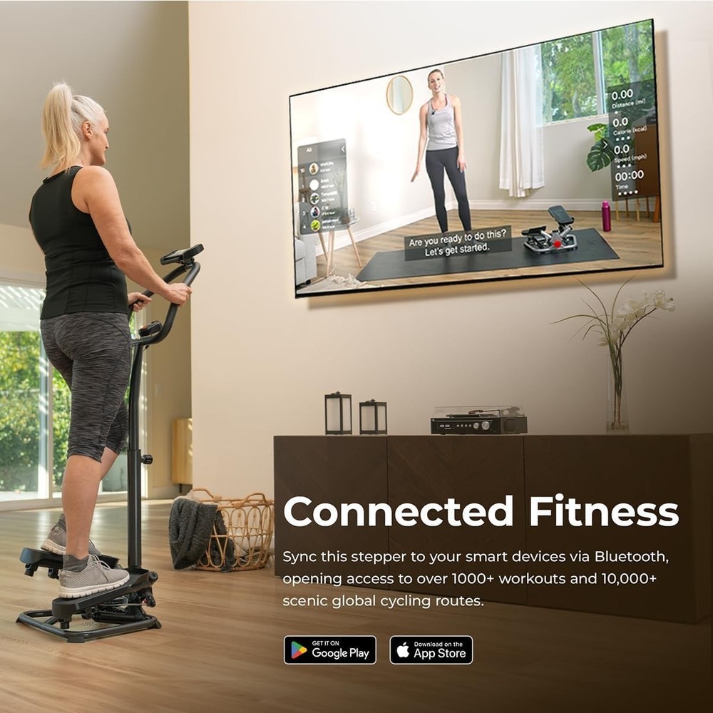 Twist Stepper with Handlebar, Stair Step Machine for Cardio Workout, Compact ...