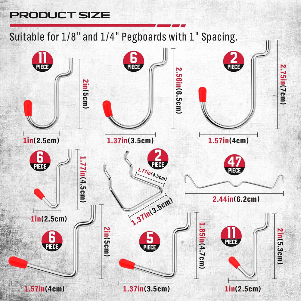 121-Piece Ultimate Pegboard Hook & Bin Set Durable Metal Organizer