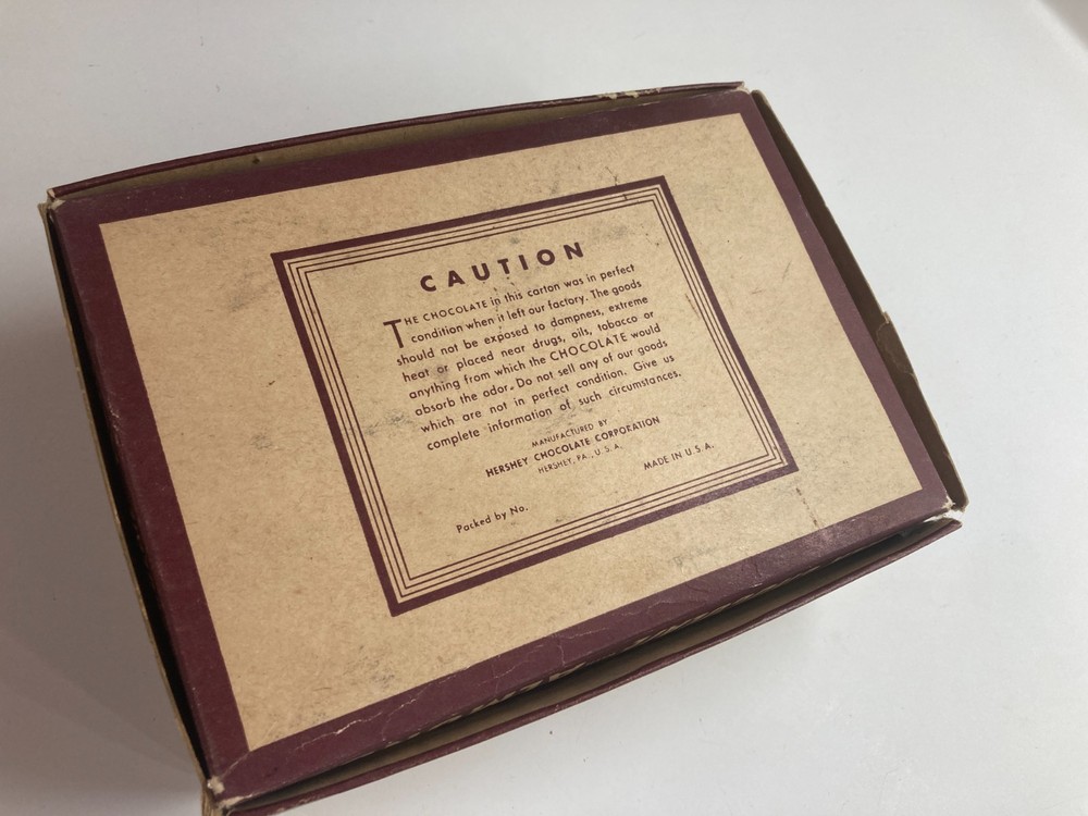 Hershey's Candy Bar Box Milk Chocolate Almonds Vintage Display Empty