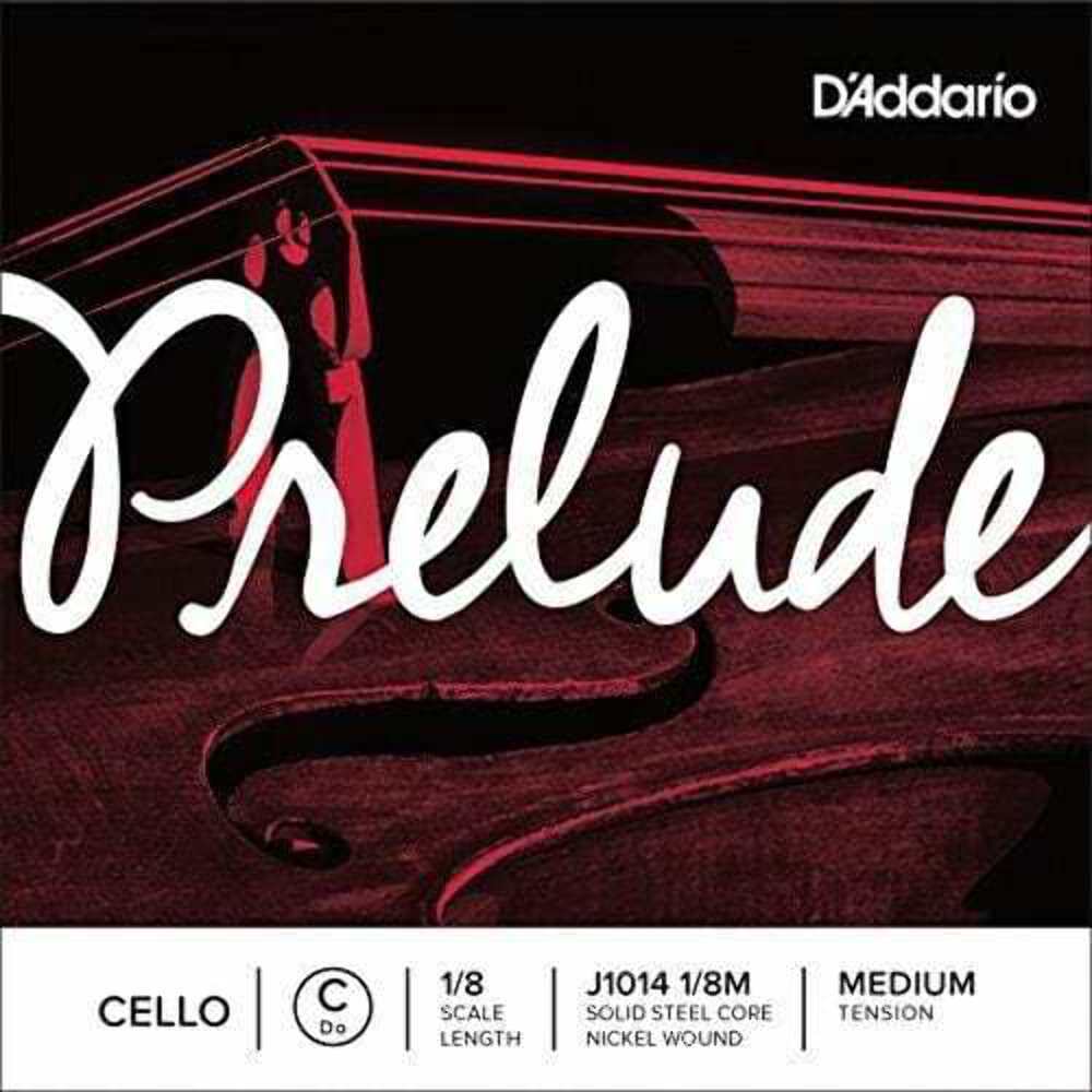 D'Addario Prelude Cello Single String | C String | 1/8 Scale | Medium Tension