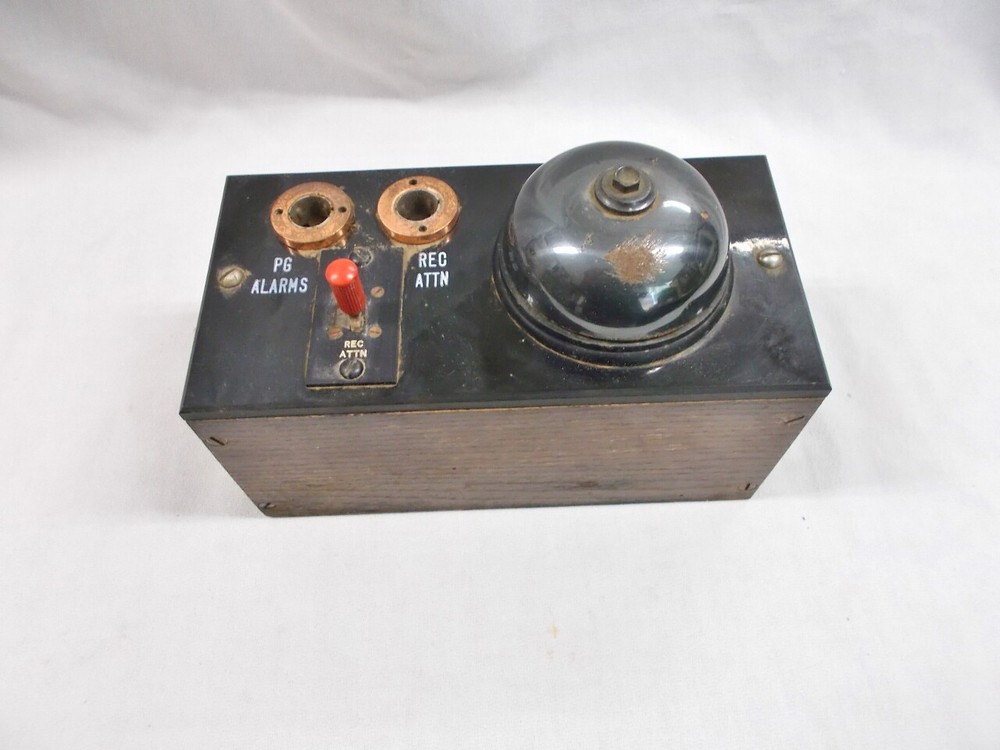 Oak with Brass Bell Switch Box -  Solid Oak