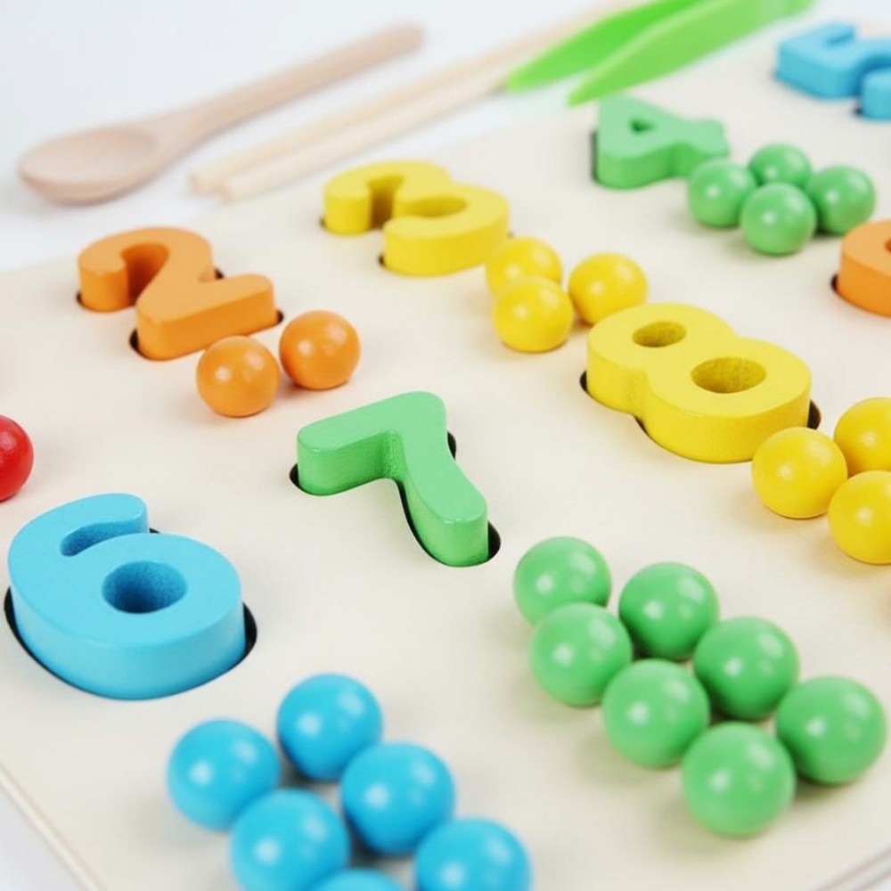 Bead Counting Board Early Learning Color Sorting Toy for Classroom,