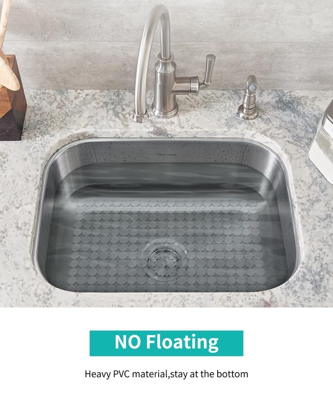 Bligli 2-Pack Kitchen Sink Mat: PVC Adjustable Sink Protector | Sink liner Pad |