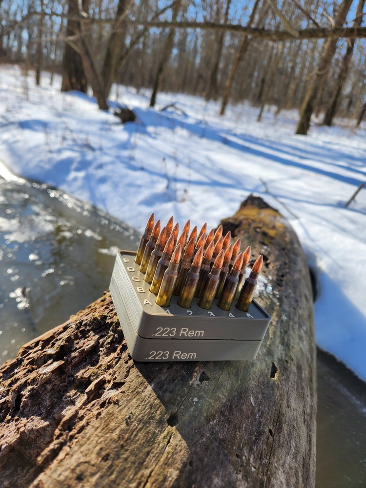 Reloading trays/ blocks, stackable, many different colors and calibers to pick