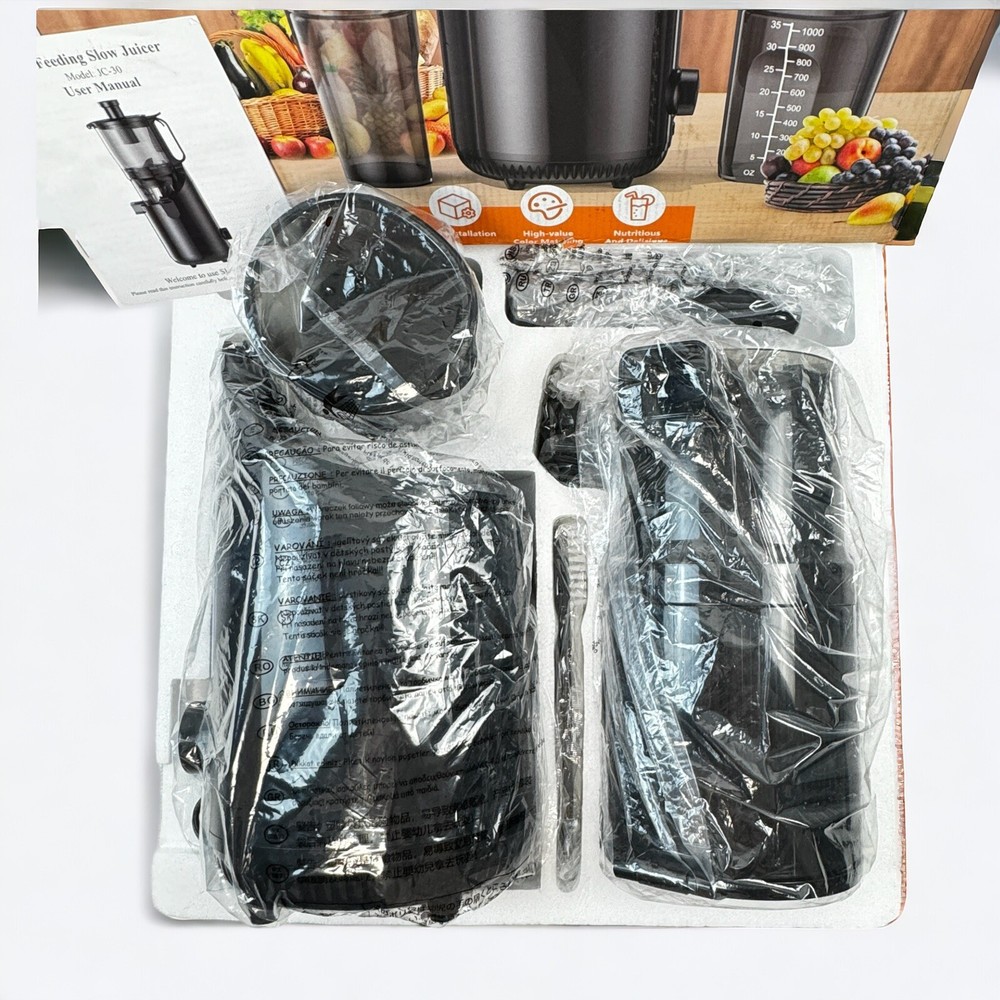 Cold Press Juicer, Amumu Slow Masticating Machines with 5.3" Extra Large Feed