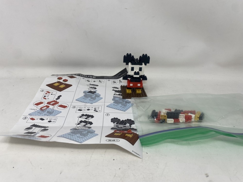 Disney Mickey Mouse Nano Block Complete Buildable 2.5” Tall W/ Instructions
