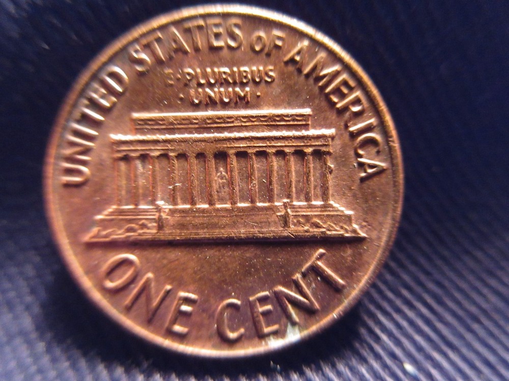 1971 D Lincoln Penny with Reverse Die Chip Error