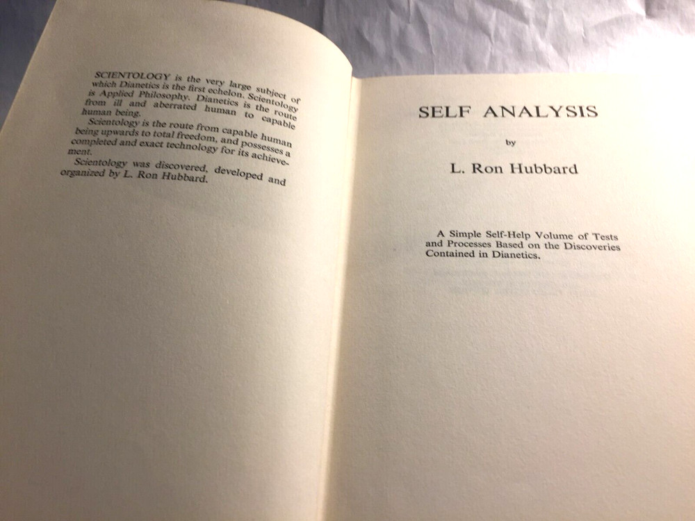 Self Analysis by L. Ron Hubbard (Hardback)