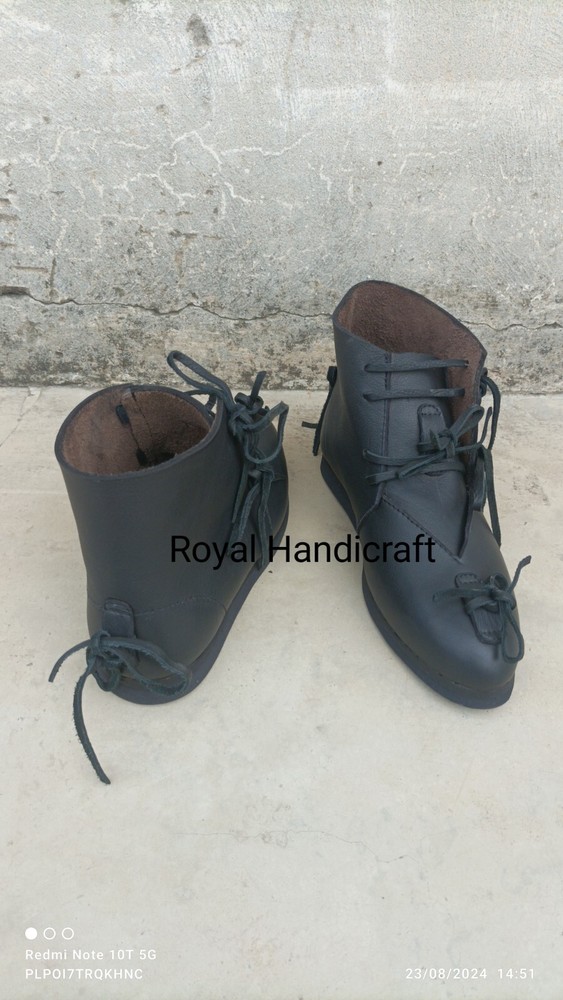 Medieval combat type 2, Medieval Battle boot, Leather boot