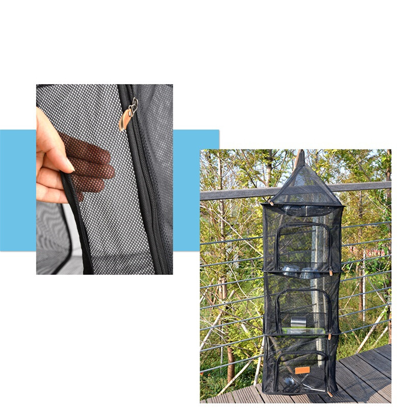 Vegetable Drying Dryer Rack 4 Layer Net Hanging Storage Organizer Basket