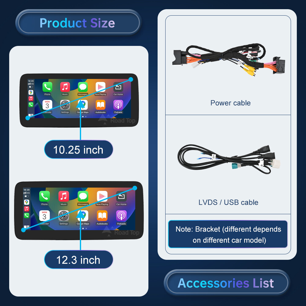 12.3'' Wireless Carplay Touch Screen AndroidAuto For Benz E Class W212 2009-2016