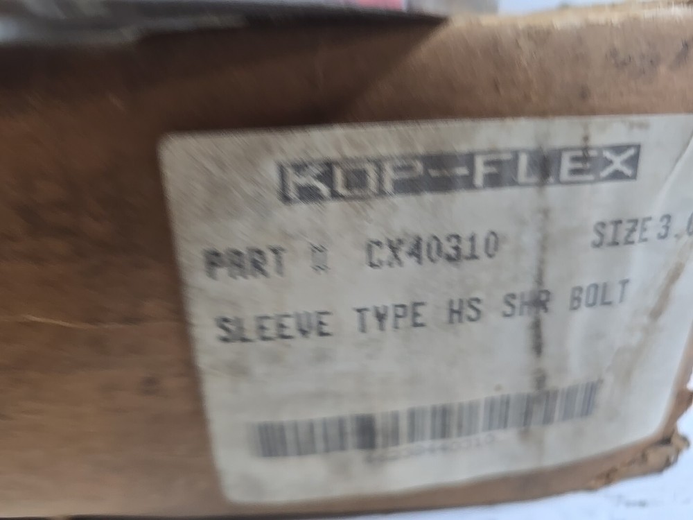 Kop Flex CX40310 TYPE HS SHR BOLT SIZE 3 Waldron FlexAlign COUPLING SLEEVE
