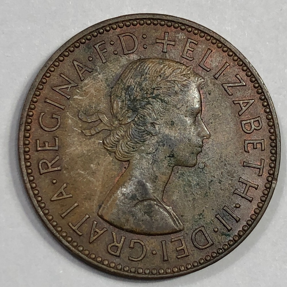 1963 Great Britain Half Penny Foreign Coin #2241