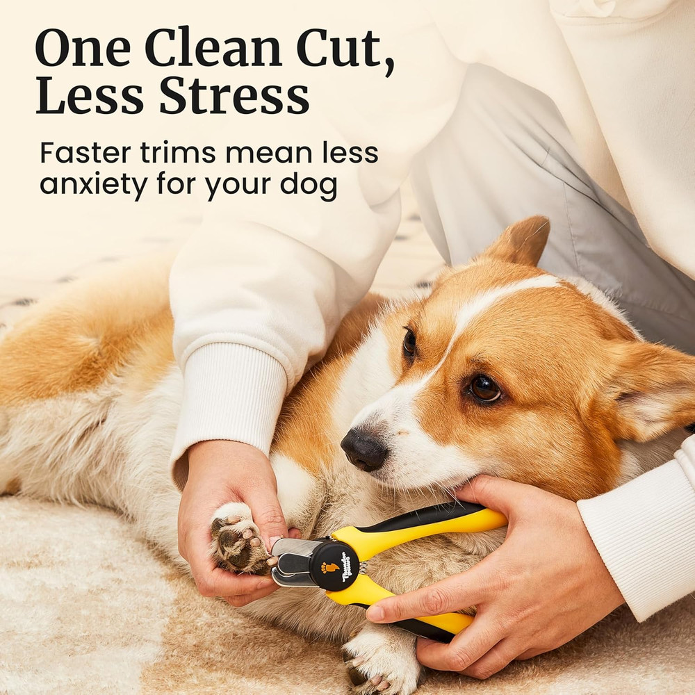 LED Dog Nail Clippers with Light, Trimmers with Protective Guard, Quick Sensor,