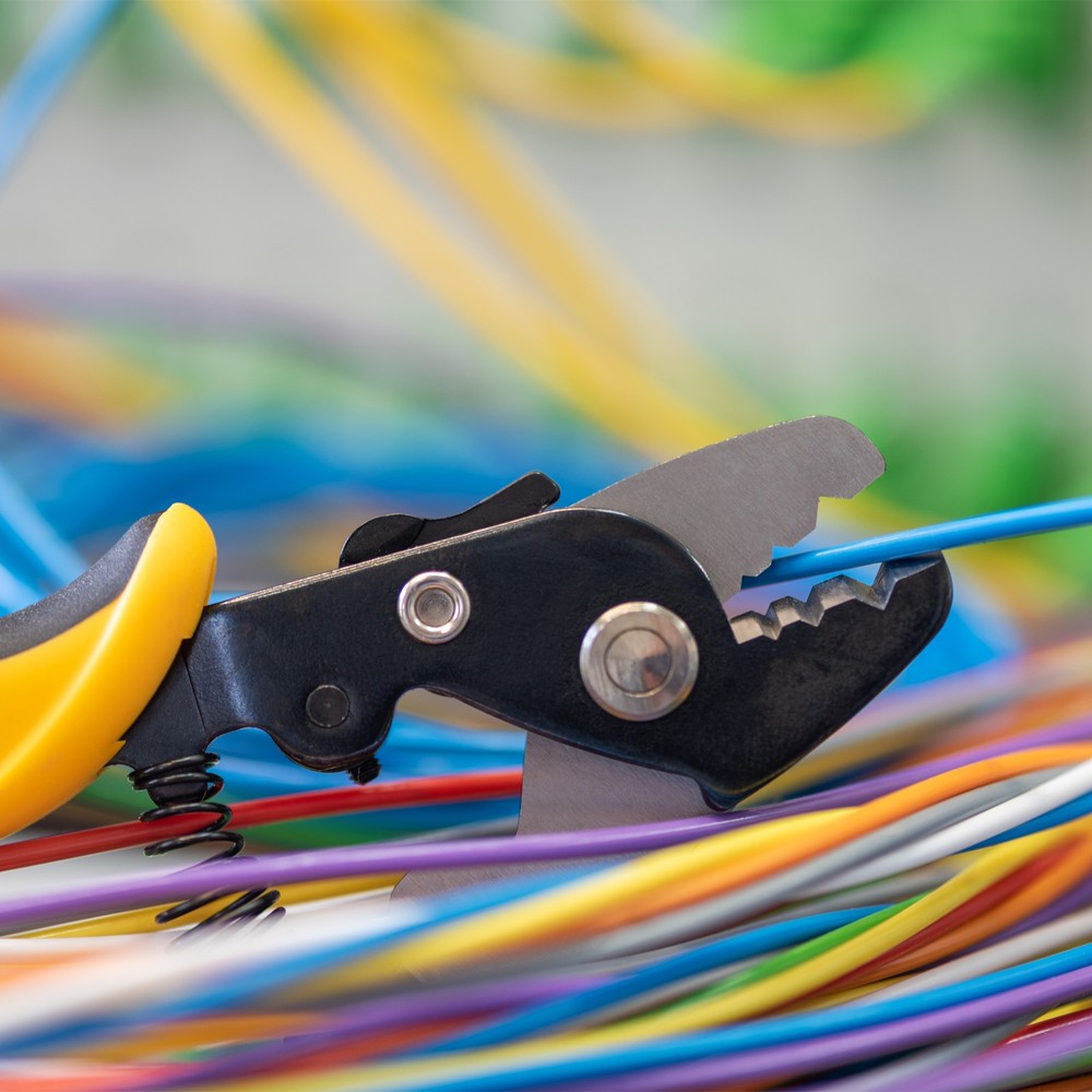 Optical Fiber Tool with Non-metallic Stripper, Three Hole Stripper, Scissors