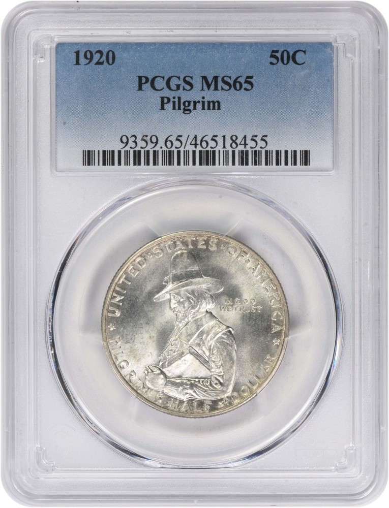 Pilgrim Commemorative Half Dollar 1920 MS65 PCGS