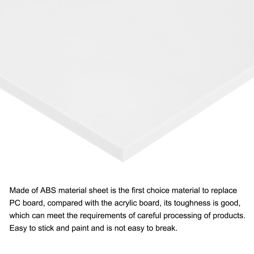 ABS Plastic Sheet 10 " x 8 " x 0.24 " ABS Styrene Sheets White 2 Pcs