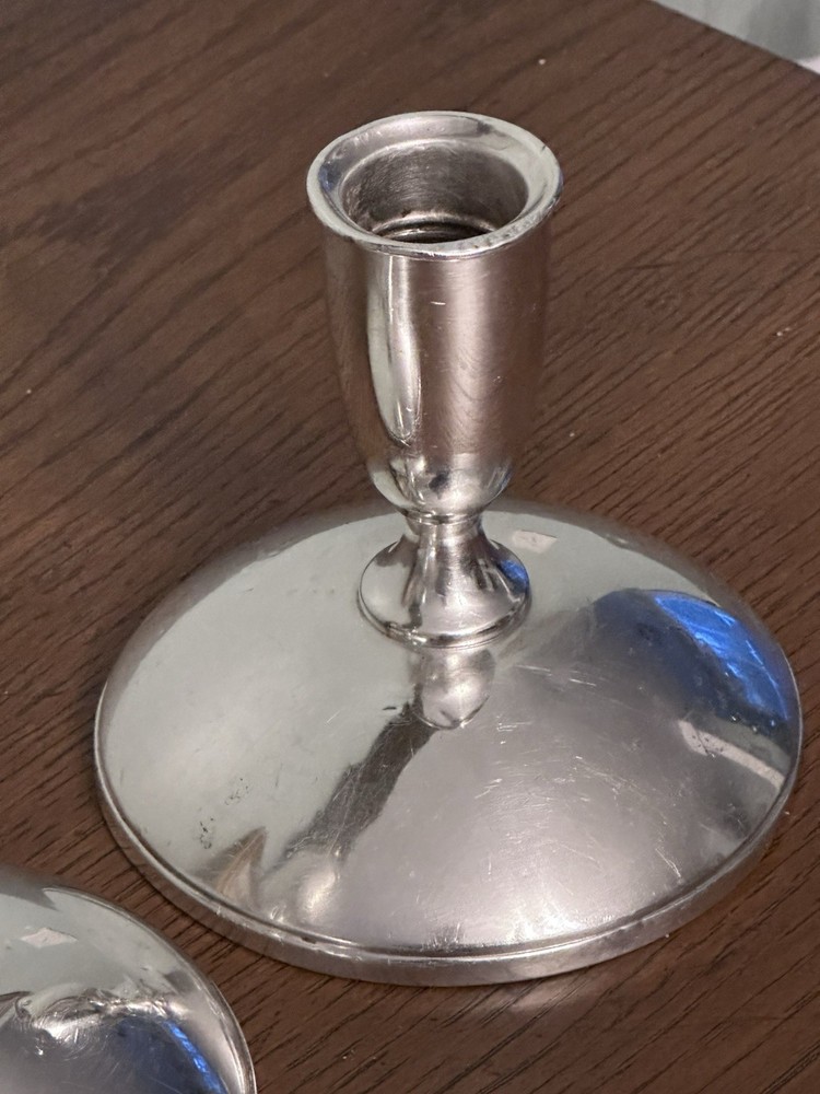 Gorham Sterling Silver 925 Weighted Candlestick Holders Pair Pattern 975 - CB35