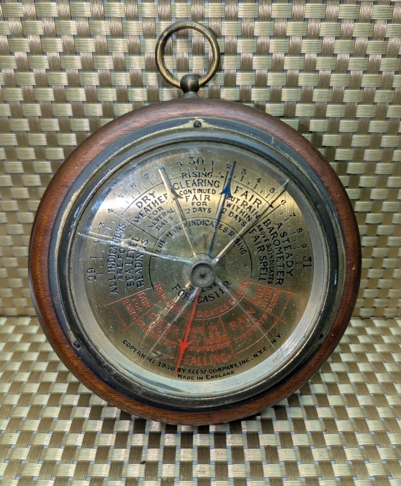 Antique Selsi Forecaster Weather Baromoter