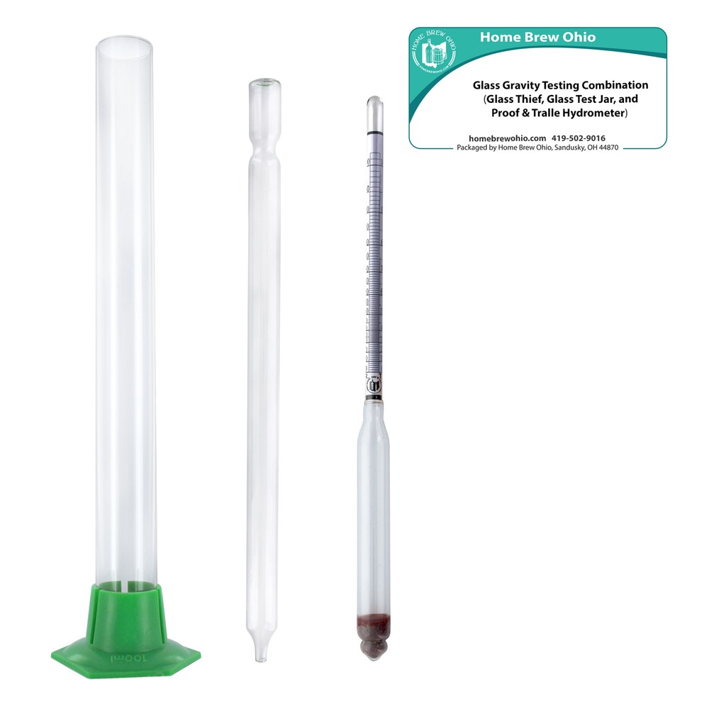 Home Brew Ohio Glass Gravity Testing Combination (Glass Thief, Glass Test Jar,