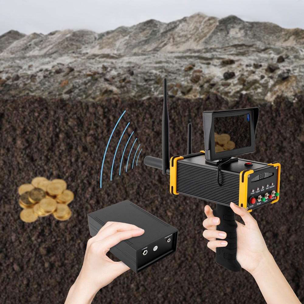 Long Range 3D Gold Silver Gem Diamond Metal Detector for Treasure Hunter LCD! US