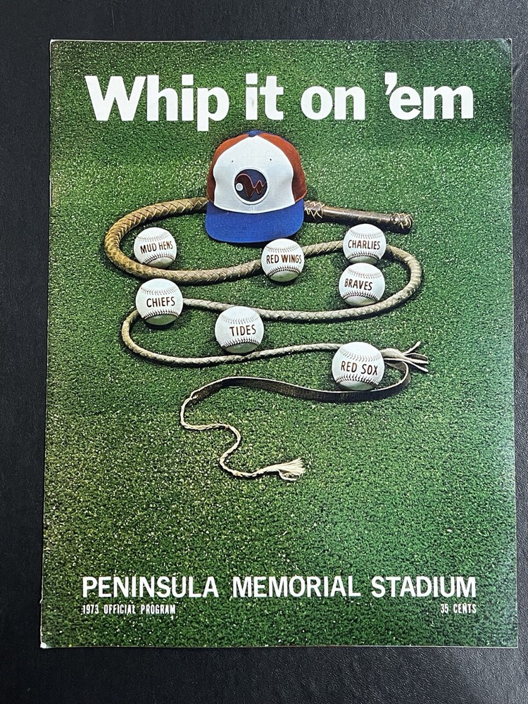 1973 Peninsula Whips Baseball Program Scorebook GARY CARTER