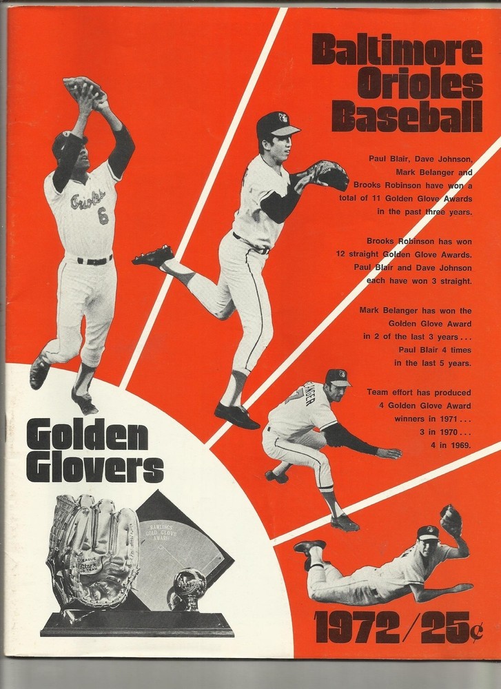 May 6, 1972 Orioles vs Royals  Baseball Program---Cuellar vs Drago  EX